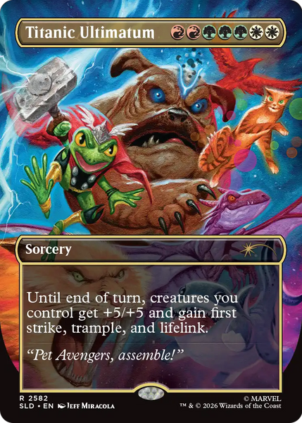 mtg titanic card Ultimatum (2582) [Secret Lair Drop Series] Local Only Style:Ruby/Emrald sacrifice it and create MTG: 5 TIME SPIRAL
