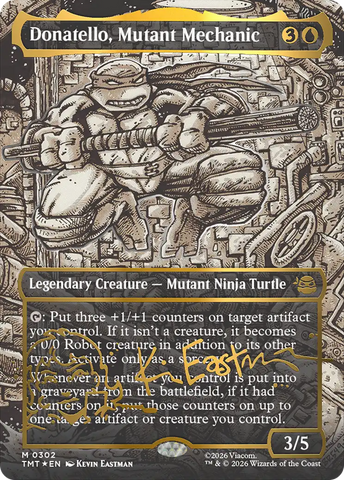 Donatello, Mutant Mechanic (Borderless) (Gold-Stamped Signature) [Teenage Mutant Ninja Turtles]