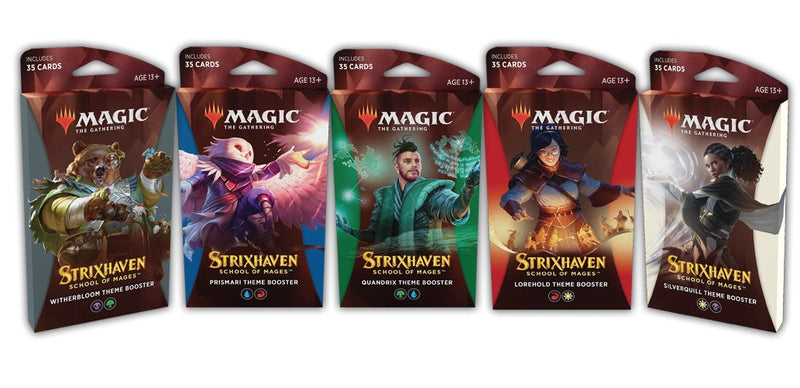 Magic: The Gathering - Strixhaven School of Mages Theme Booster Set of 5 Schools