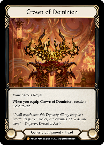 【FaB】Crown of Providence Cold Foil Crown of Providence : r/FleshandBloodTCG