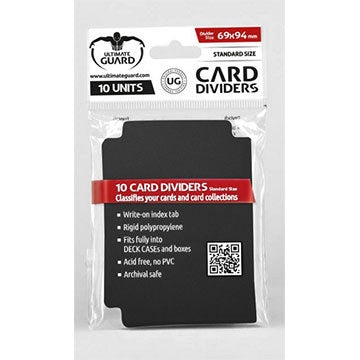 Ultimate Guard Card Dividers Standard Size Black (10)