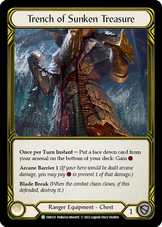 Trench of Sunken Treasure (Golden) [FAB125] (Promo)  Cold Foil