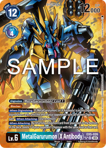 digimon metal cards MetalGarurumon (X Antibody) [EX5-026] (English Exclusive Alternate Art)  [Animal Colosseum]