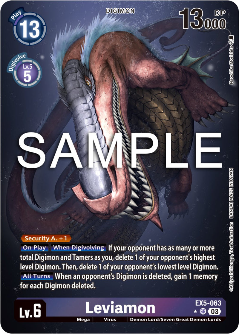 digimon card game animal colosseum Leviamon [EX5-063] (Alternate Art) [Animal Colosseum]
