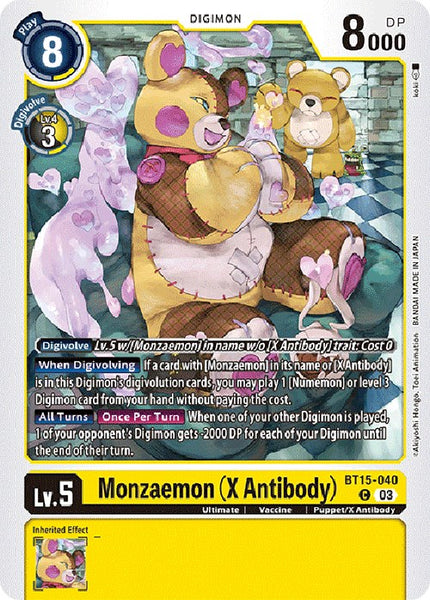 Monzaemon (X Antibody) [BT15-040] [Exceed Apocalypse] | Good Games TCG