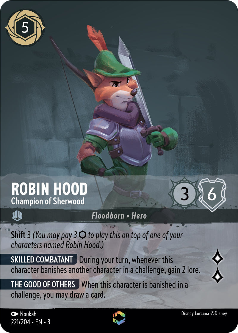 Robin Hood - Champion of Sherwood (Alternate Art) (221/204) [Into the Inklands]
