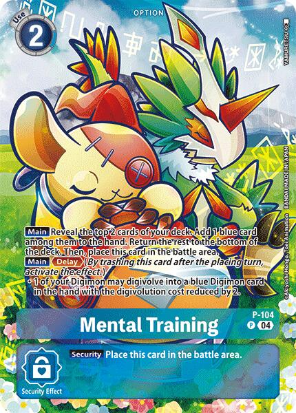 training cards digimon Mental Training [P-104] (Starter Deck 18 Exclusive) [Starter Deck: Guardian  Vortex Promos]