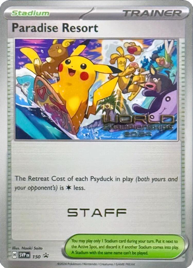 Paradise Resort (150) (World Championships 2024) (Staff) [Scarlet & Violet: Black Star Promos]