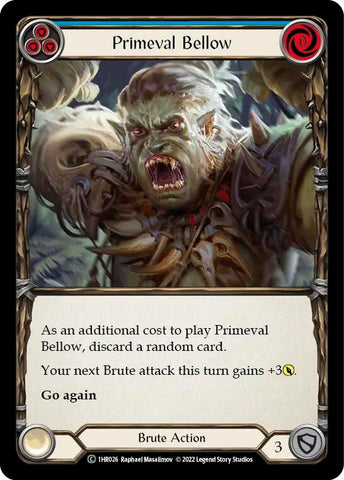 Primeval Bellow (Blue) [1HR026] (Historic Pack 1 Blitz Deck Rhinar)