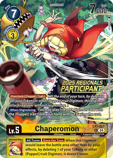 Chaperomon [EX7-027] (2025 Regionals Participant) [Digimon LIBERATOR Promos]