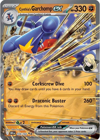 Cynthia's Garchomp ex (104/182) [Scarlet & Violet: Destined Rivals]