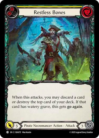 Restless Bones (Yellow) [SEA072] (High Seas)  Rainbow Foil