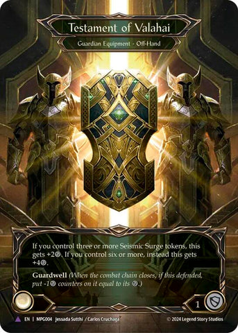 Testament of Valahai (Marvel Cold Foil) [MPG004] (Mastery Pack Guardian)  Cold Foil