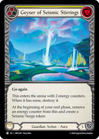 Geyser of Seismic Stirrings (Yellow) [MPG104] (Mastery Pack Guardian)  Rainbow Foil