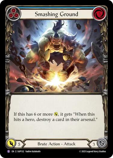 Smashing Ground [SUP132] (Super Slam)  Rainbow Foil