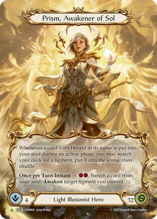 Prism, Awakener of Sol (Marvel Cold Foil) [GEM069] (GEM Pack 3