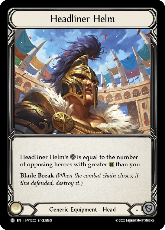 Headliner Helm [HVY202] (Heavy Hitters)  Cold Foil