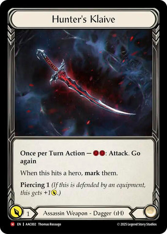 Hunter's Klaive [AAC002] (Armory Deck: Arakni)