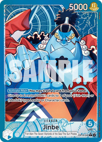 Jinbe (OP14-040) (Alternate Art) [The Azure Sea's Seven]
