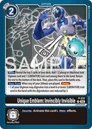 Unique Emblem: Invincibly Invisible [P] (Dawn of Liberator Box Topper) [Promotional Cards]