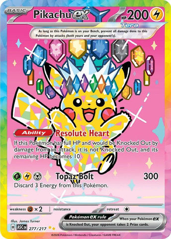 Pikachu ex (277/217) [Mega Evolution: Ascended Heroes]