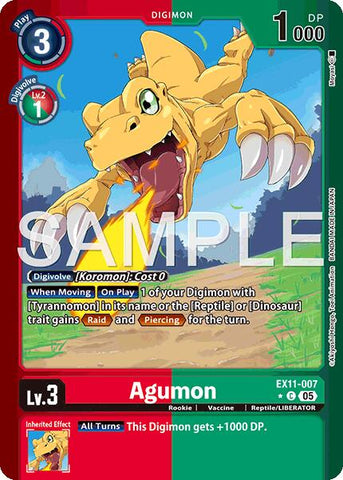 Agumon [EX11-007] (Limited Foil) [Dawn of Liberator]