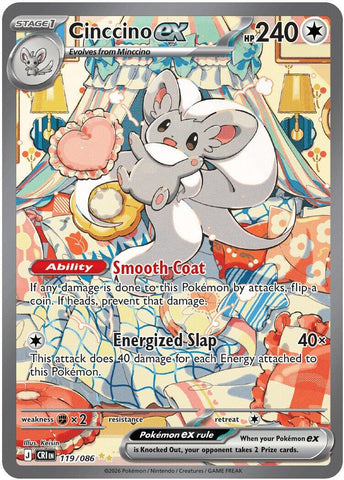 Cinccino ex (119/086) [Mega Evolution: Chaos Rising]