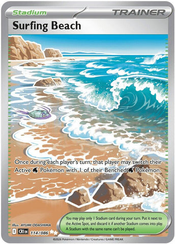 Surfing Beach (114/086) [Mega Evolution: Chaos Rising]