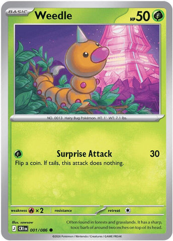 Weedle (001/086) [Mega Evolution: Chaos Rising]