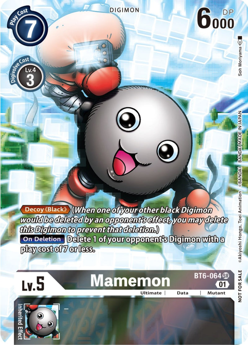how big are digimon cards Mamemon [BT6-064] (25th Special Memorial Pack) [Double Diamond Promos]