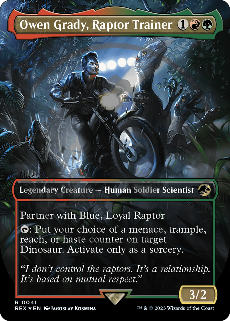 Owen Grady, Raptor Trainer (Emblem) (Borderless) [Jurassic World ...