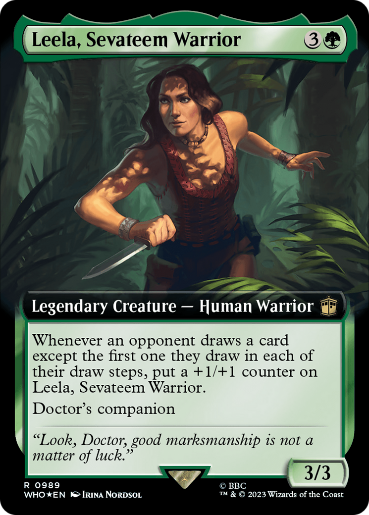 Leela, Sevateem Warrior (Extended Art) (Surge Foil) [Doctor Who]