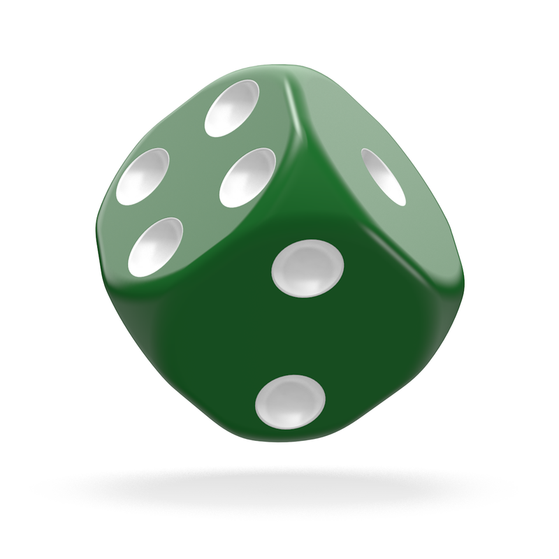 Oakie Doakie Dice - D6 16mm Solid Green (12)