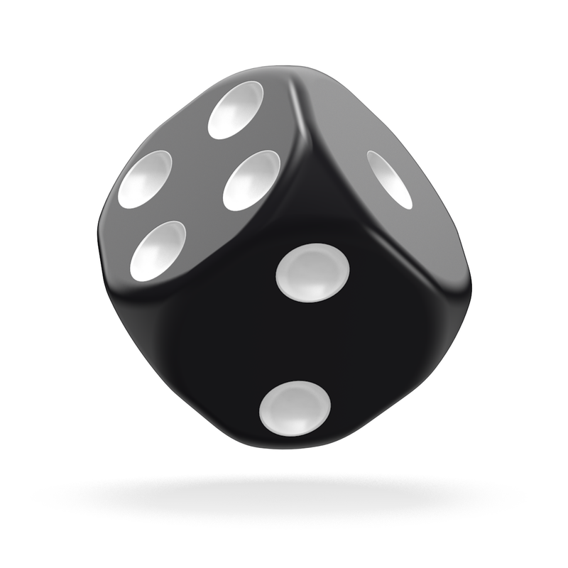 Oakie Doakie Dice - D6 16mm Solid Black (12)