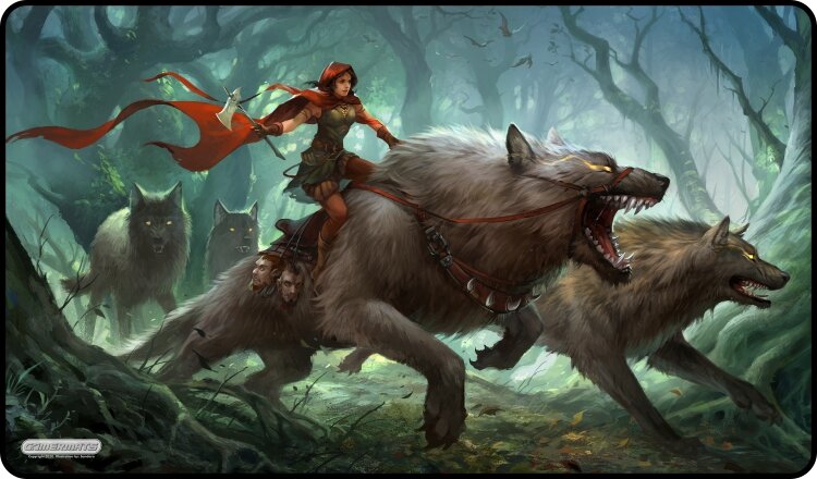 Gamermat - Dark Red Riding Hood TCG Sized