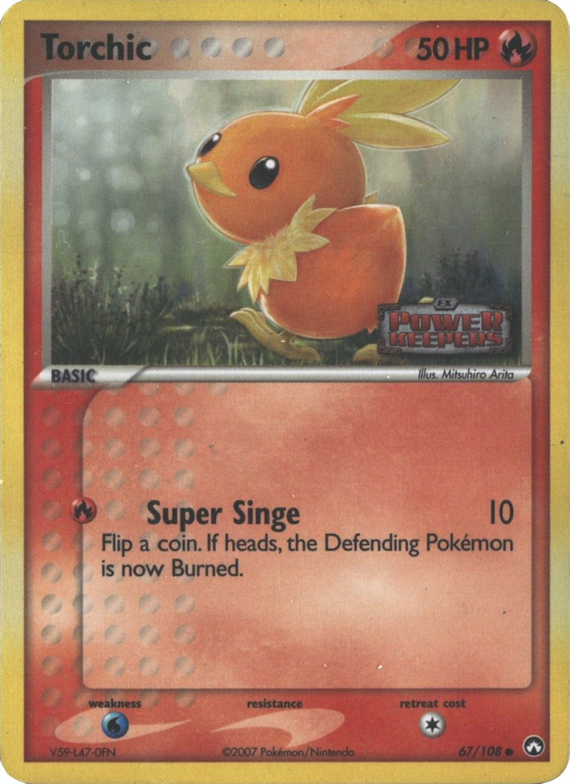 pokemon torchic card Torchic (67/108) (Stamped) [EX: Power Keepers]