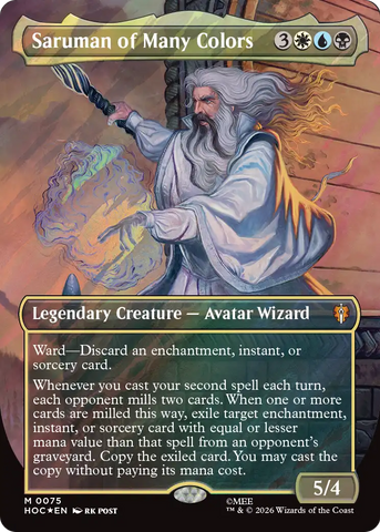 Saruman of Many Colors (Borderless) (Surge Foil) [The Hobbit: Eternal-Legal]