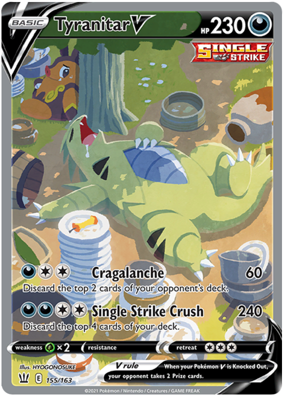 Tyranitar V (155/163) [Sword & Shield: Battle Styles]