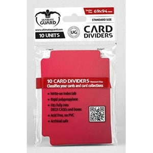 Ultimate Guard Card Dividers Standard Size Red (10)