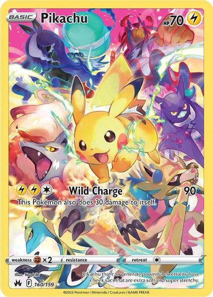 ピカチュウ IR [160/159]【英語版】ソード&シールド「クラウンゼニス」 Pikachu (160/159) (Secret) [Sword & Shield: Crown Zenith] | Good