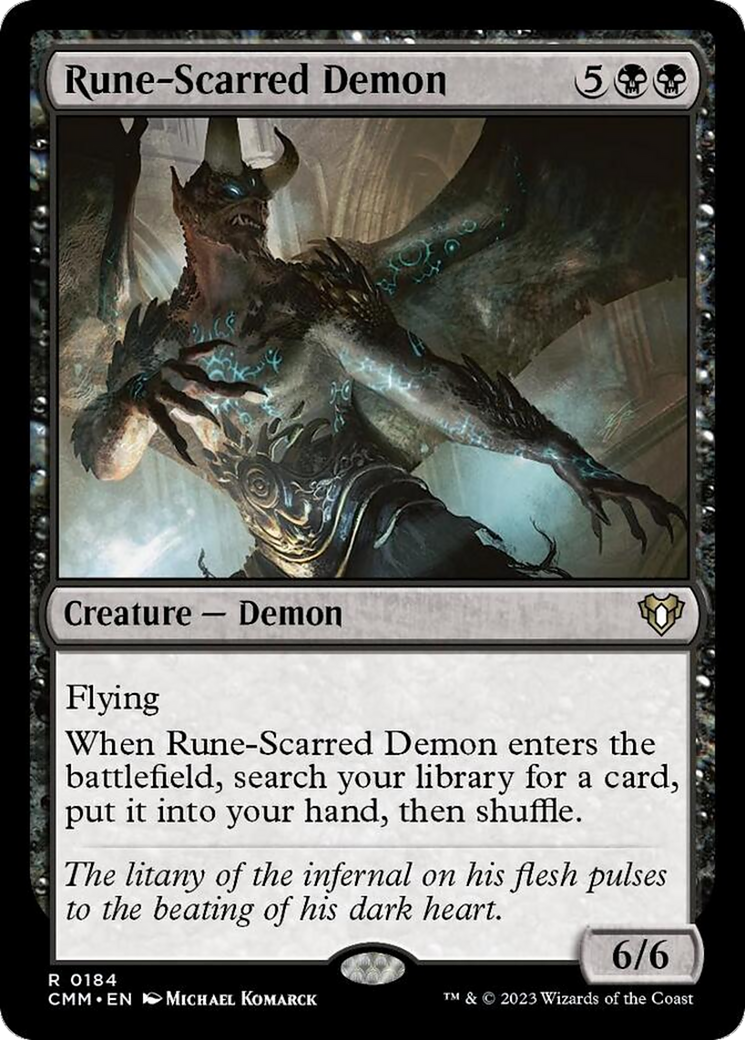 Rune-Scarred Demon [Commander Masters]