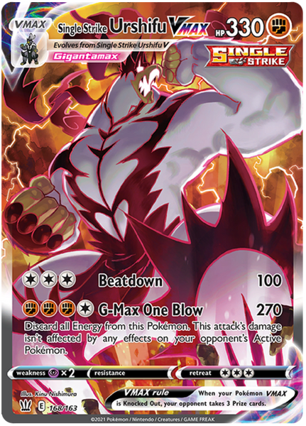 ポケモンカードゲーム Single Strike Urshifu VMAX 168/163 Single Strike Urshifu VMAX (168/163) [Sword & Shield: Battle