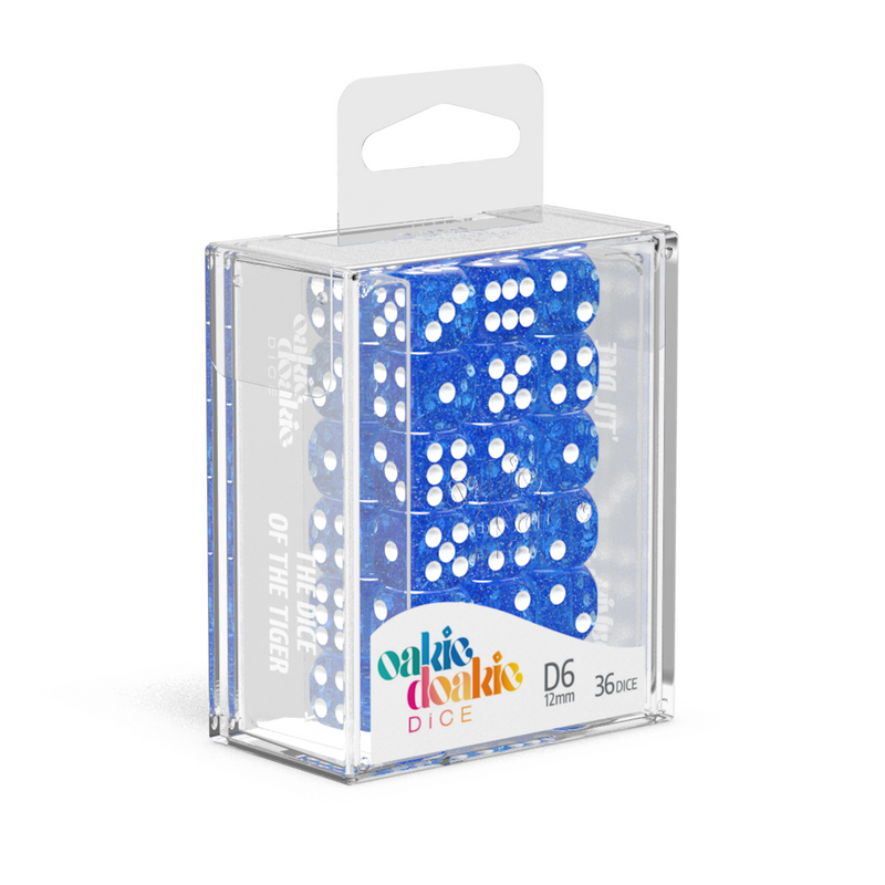 Oakie Doakie Dice - D6 12mm Speckled Blue (36)