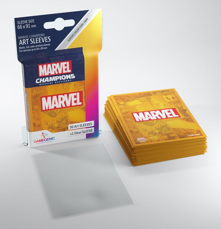 Gamegenic - Marvel Logo Orange: Marvel Champions Art Sleeves