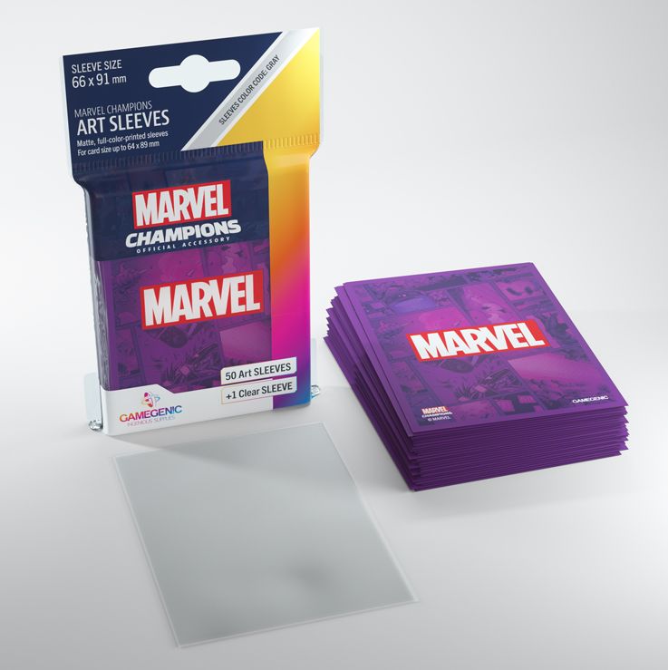 Gamegenic - Marvel Logo Purple: Marvel Champions Art Sleeves