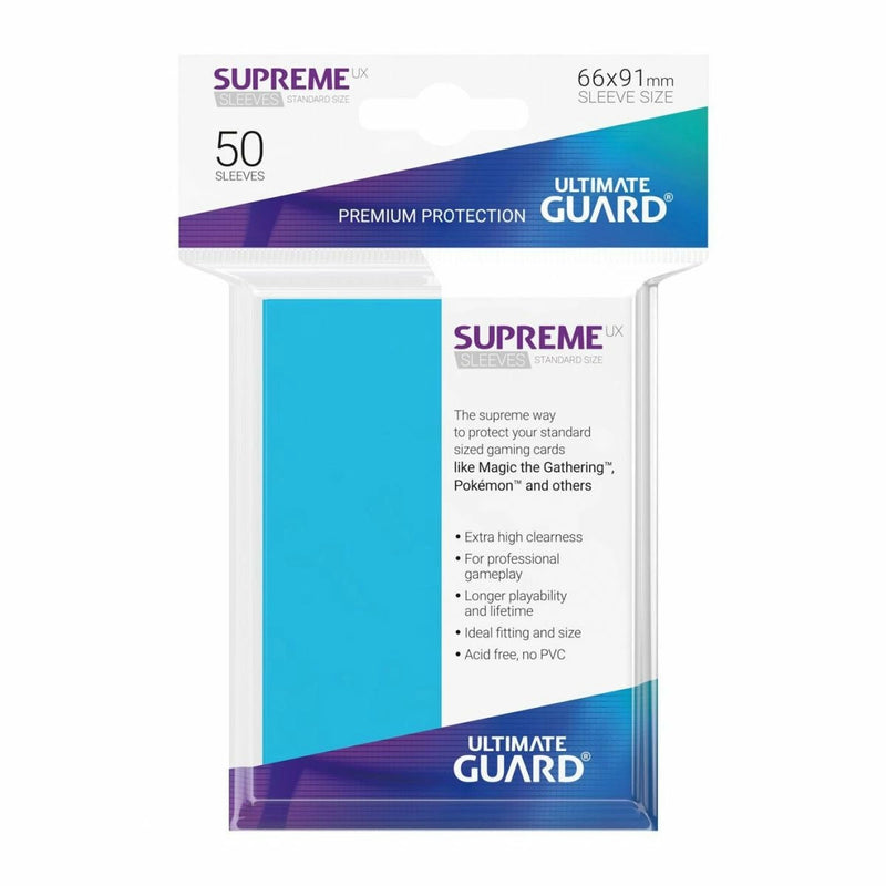 Ultimate Guard Supreme Ux Sleeves Standard Size Light Blue (50)