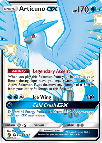 2018 Pokemon Japanese Sun & Moon Full Art Articuno GX Ultra Shiny 214/ –  Game Addict Australia