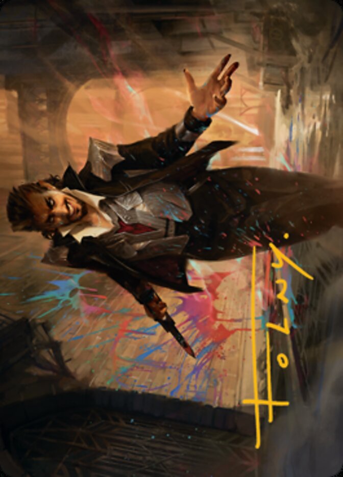 Anhelo, the Painter Art Card (Gold-Stamped Signature) [Streets of New Capenna Art Series]