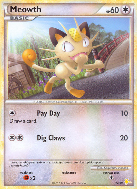 Meowth (12/30) [HeartGold & SoulSilver: Trainer Kit - Raichu]