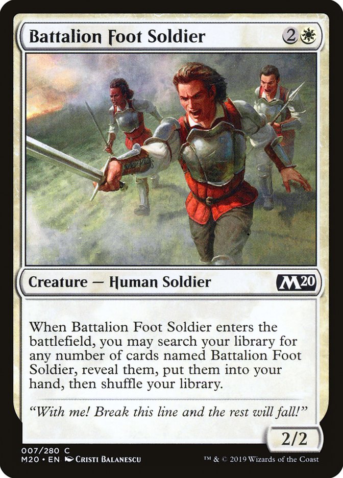 Battalion Foot Soldier [Core Set 2020]